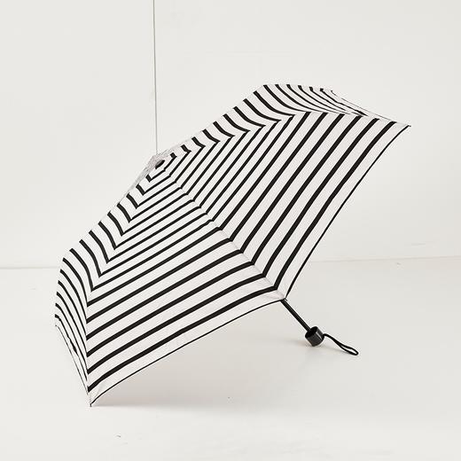 6骨 手动三折伞54cm 粉条纹 商品图0