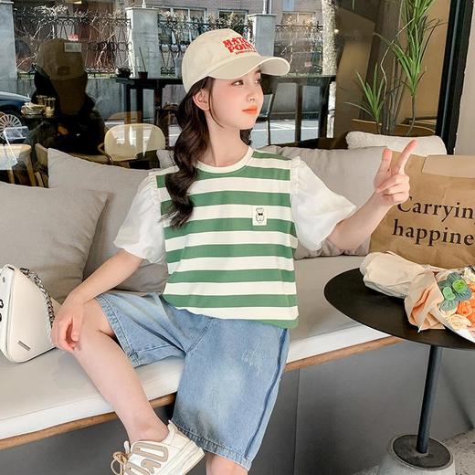 女童短袖T恤夏装2023新款洋气女孩夏季上衣童装儿童夏天衣服 商品图1