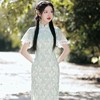 2023春夏新款复合蕾丝花边飞飞袖改良旗袍连衣裙少女年轻款民国风 商品缩略图3