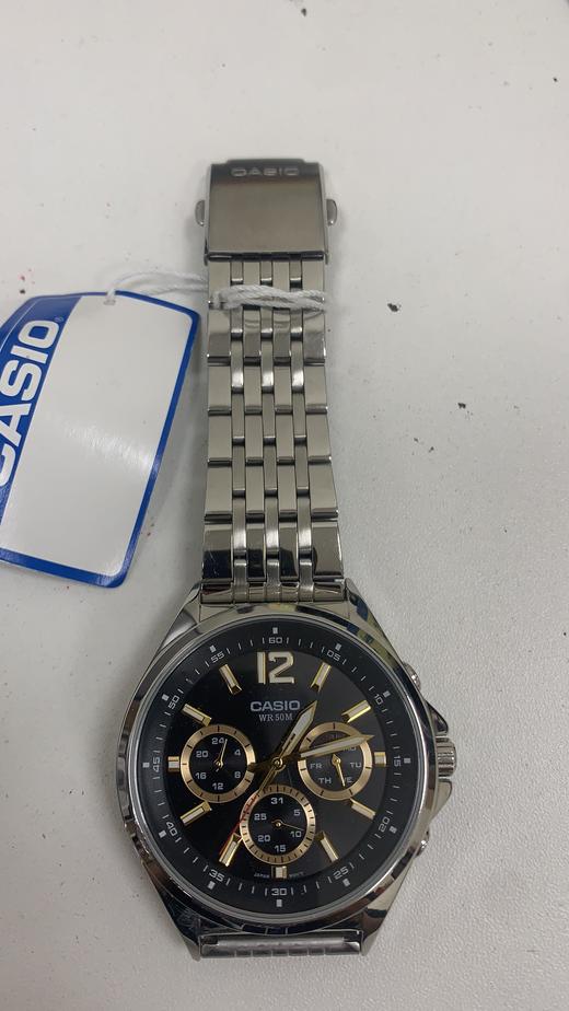 4971850059592  卡西欧CASIO  卡西欧手表三眼表盘商务黑金时尚男士手表【可能没电】 商品图10