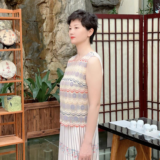 圣三利女装新夏季拼接修身款蕾丝镂空上衣，背心SL2013117 商品图1