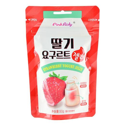 品可粒酸奶味草莓夹心软糖50g/袋 商品图0
