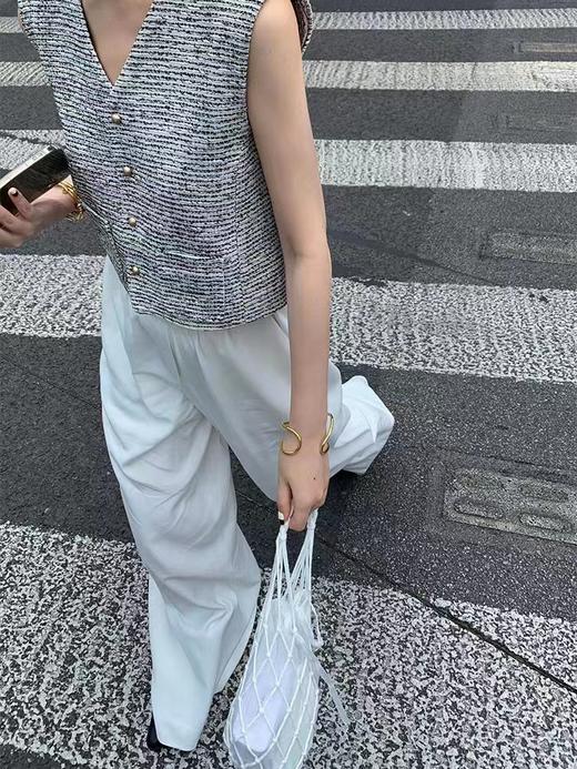 【GZ】无忧购“初秋新品”韩版百搭名媛无袖小香风马甲外套7066（截单后7天发货)25年清仓捡漏 商品图1