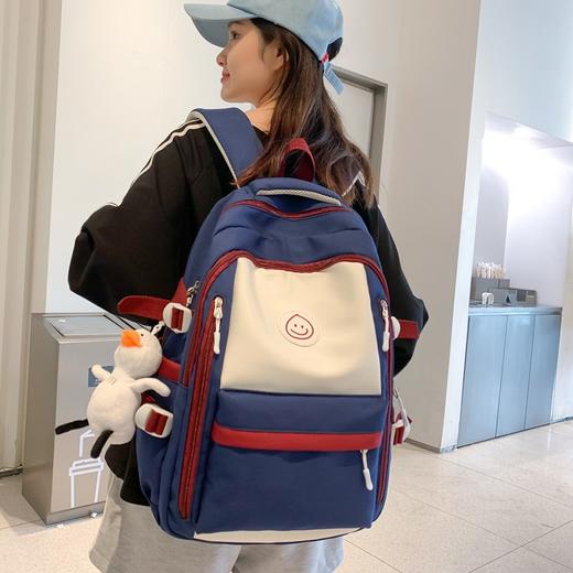 【开学季】韩版高中初中生减负休闲双肩包简约中学生书包大容量背包SJN-5520 商品图0