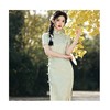 2023夏款双层宽边丝绸提花改良旗袍连衣裙清新文艺少女年轻款旗袍 商品缩略图4