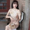 新款女装苎麻旗袍夏季短袖年轻款旗袍连衣裙改良版少女显瘦旗袍裙 商品缩略图2