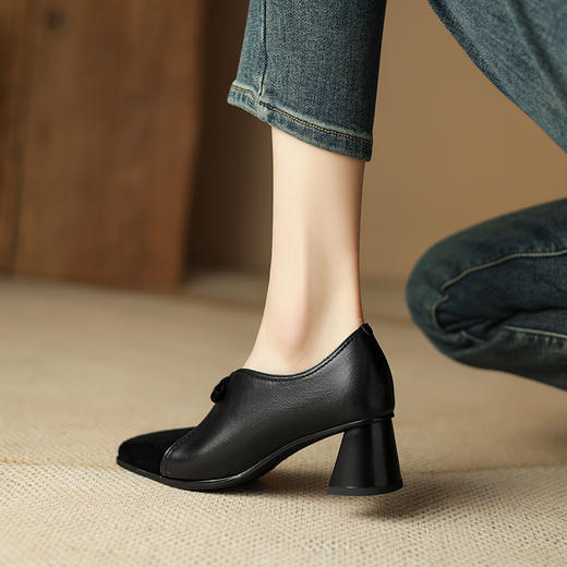 优雅百搭，里外全头层皮深口单鞋ZYY-A447 商品图7