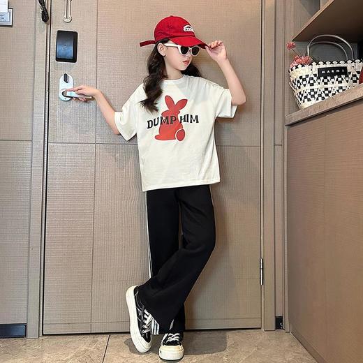 女童夏装套装2023新款洋气时髦运动儿童女大童夏季短袖两件套童装 商品图3