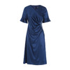 EITIE爱特爱气质V领高级感缎面蓝色收腰连衣裙通勤显瘦夏季新款B07132 商品缩略图5