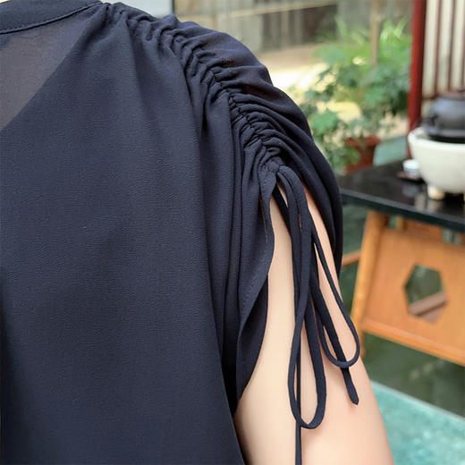 圣媛女装  时尚优雅假两件压褶连衣裙SA220L38 商品图3