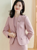 米思阳2026春季新款时尚通勤职场风粉色西装修身长袖开衫外套2493 商品缩略图1