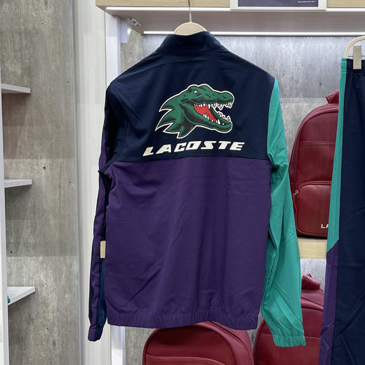 Lacoste/法国鳄鱼 男士拼色大鳄鱼印花运动外套卫裤套装WH9442 商品图1