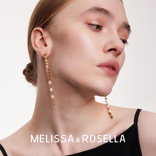 MELISSA&ROSELLA  双生系列立体方块链条珍珠项链/手链/耳坠 商品图1