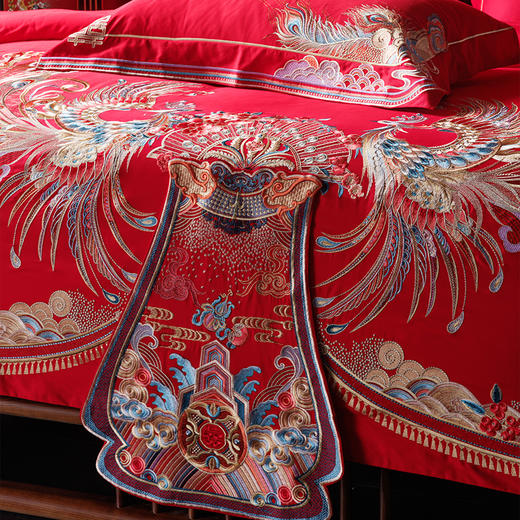 多喜爱 喜玫瑰婚庆床上用品十件套 东方喜事cs 商品图4