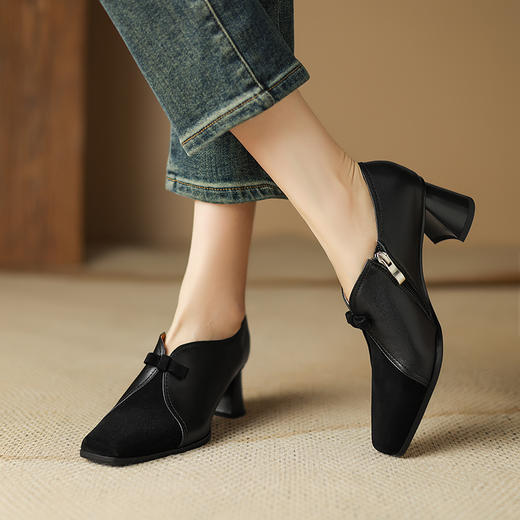 优雅百搭，里外全头层皮深口单鞋ZYY-A447 商品图5