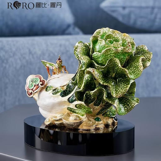 罗比罗丹高端家居饰品 珐琅彩工艺品摆件  招财进宝 商品图2