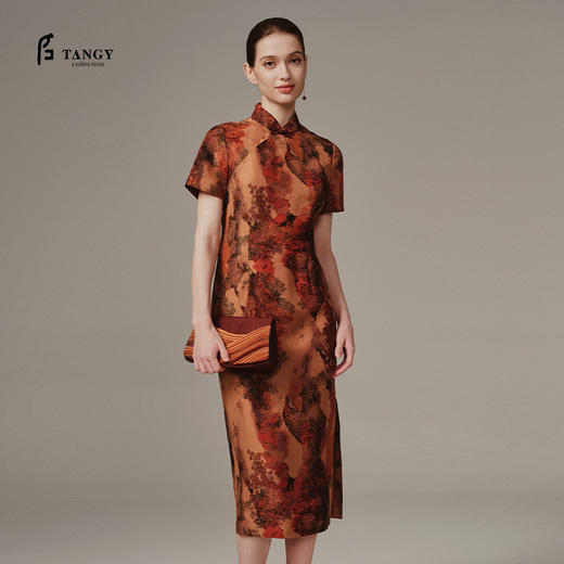 TANGY Collection天意高端2023秋季新品商场同款染秋系列女士连衣裙 商品图0