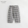 马克珍妮秋装新款 女童黑白格纹纯棉休闲裤萝卜裤231583 商品缩略图1
