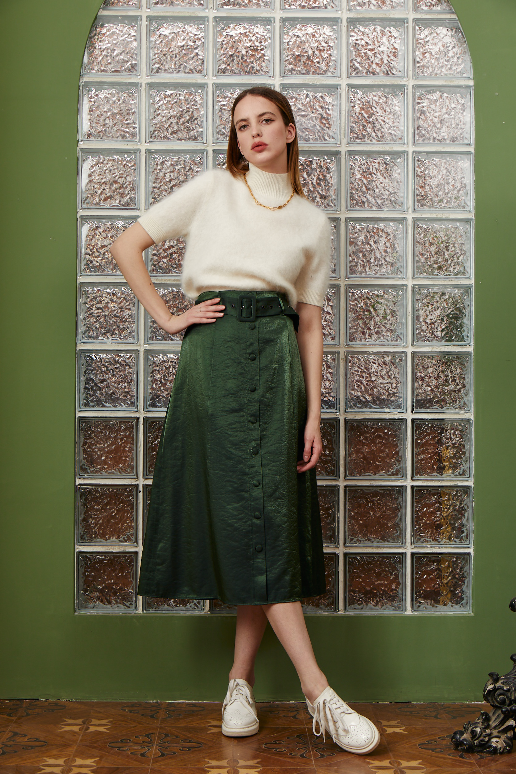 SAFICOO【向阳而生】系列 时尚休闲 修饰身材比例高腰伞裙