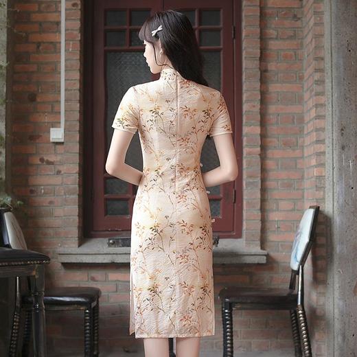 新款女装苎麻旗袍夏季短袖年轻款旗袍连衣裙改良版少女显瘦旗袍裙 商品图3