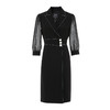 EITIE爱特爱气质高级通勤西装领收腰显瘦OL黑色连衣裙秋季新款C2307234 商品缩略图5