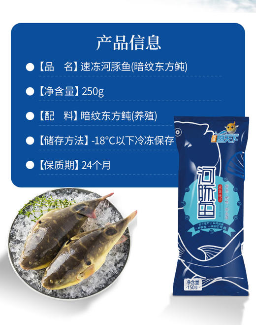 中洋鱼天下 河豚鱼半成品冻品单条装 200-250g/条 鲜活宰杀 无毒专利 全程可追溯 商品图3