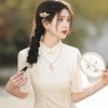 2023春夏新款飞飞袖双层蕾丝中长款旗袍舒适柔软少女旗袍连衣裙 商品缩略图1