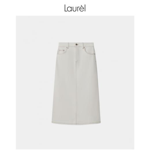 【长绒棉】Laurel23劳芮环保牛仔直身半裙 LWL343Q00700 商品图0