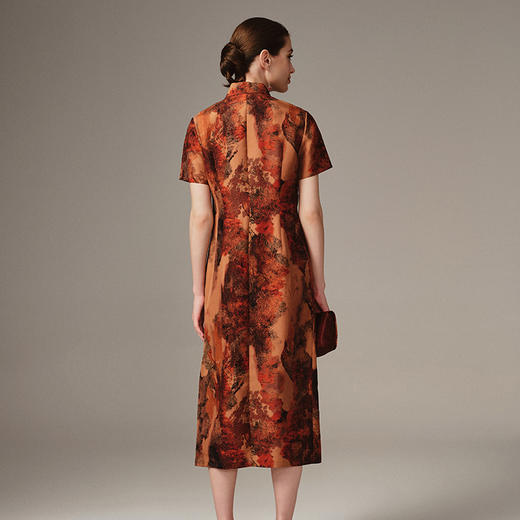 TANGY Collection天意高端2023秋季新品商场同款染秋系列女士连衣裙 商品图2