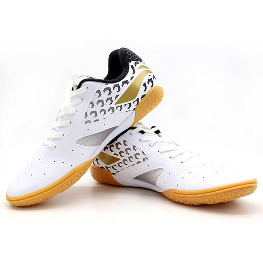 Lining李宁乒乓球鞋APPS001-1许昕球鞋同款比赛训练透气防滑专业运动鞋白黑色 商品图0