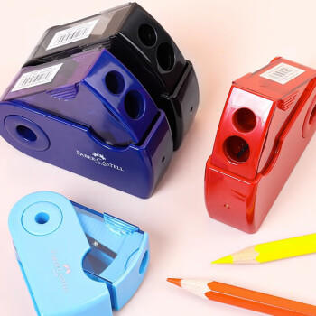 辉柏嘉（Faber-castell）双孔卷笔刀转笔刀素描削笔器铅笔刀小学生手动旋笔刀-182701黑色 商品图5