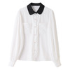 时尚百搭，春季新款休闲气质显瘦拼色翻领雪纺衬衫上衣女HR-JNNS2323-1 商品缩略图4