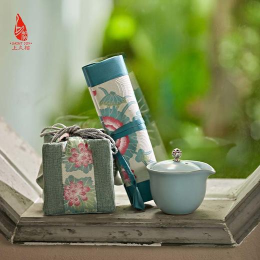 SAINTJOY/上久楷礼盒  江南采莲  宋锦杯垫SPS23C13  宋锦茶席BWS23P0101  宋锦茶具包Css23006 商品图13