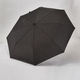 8骨 自动三折伞 条纹58㎝黑色
