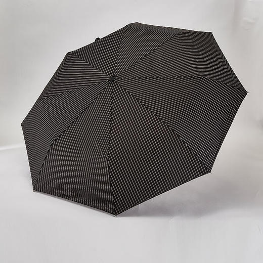 8骨 自动三折伞 条纹58㎝黑色 商品图0