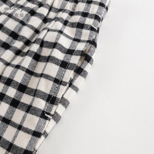 马克珍妮秋装新款 女童黑白格纹纯棉休闲裤萝卜裤231583 商品图4