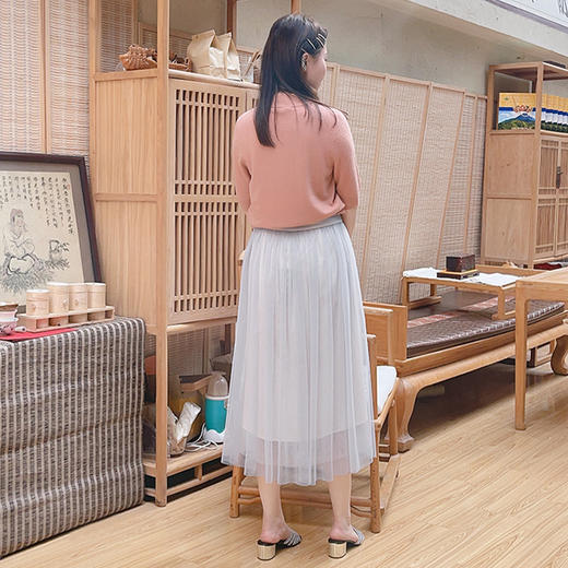 圣三利女装  甜美气质双层网纱散摆半身裙SL2035127 商品图1