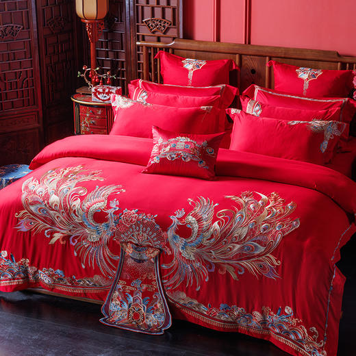 多喜爱 喜玫瑰婚庆床上用品十件套 东方喜事cs 商品图1