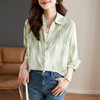 秋季新款，长袖秋款一壶春茶渐变水墨晕染染色淡雅衬衫KQL-638T8727 商品缩略图4