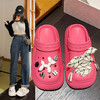 厚底洞洞鞋女外穿，夏季新款可爱卡通小个子绑带包头凉拖CH-S-2057 商品缩略图0