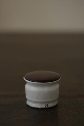 中田雄一39白釉Delft茶入 木盖