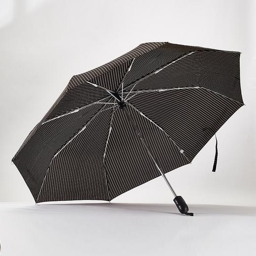 8骨 自动三折伞 条纹58㎝黑色 商品图1