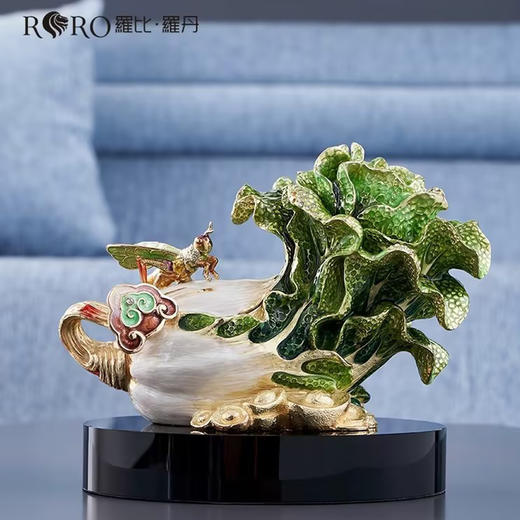 罗比罗丹高端家居饰品 珐琅彩工艺品摆件  招财进宝 商品图1