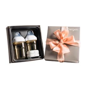 hegen 婴儿两个奶瓶礼盒（白色）