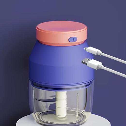 幸福妈咪迷你电动便携式厨房料理机儿童辅食机绞肉机（蓝白色） 商品图5