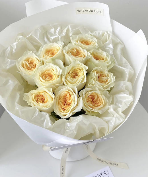 【拍市玫瑰】奶油杯  10 枝/扎  约60公分 商品图1