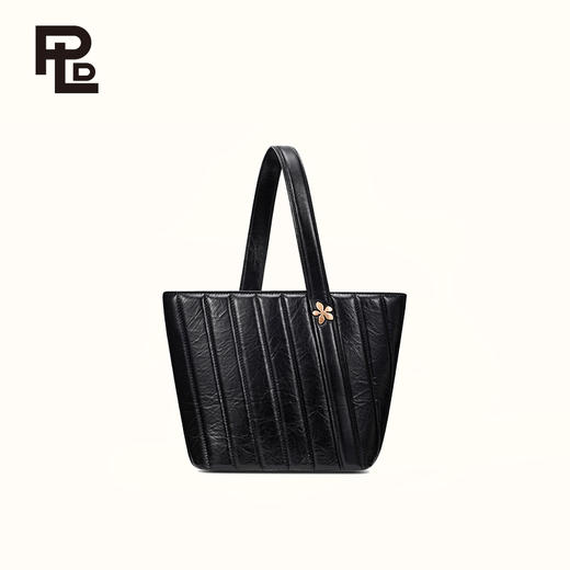 保兰德PLD东方雅奢兰花系列石带桥油蜡皮托特包通勤必备女包 商品图1