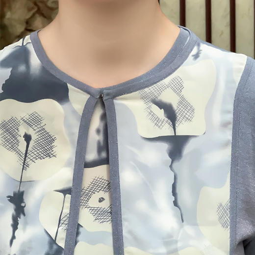 圣三利女装 桑蚕丝拼接针织开衫SL121M05 商品图3