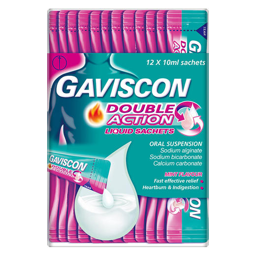 【宁波发】Gaviscon双作用口服悬浮袋10ml*12袋 商品图0