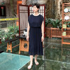 圣媛女装  时尚优雅假两件压褶连衣裙SA220L38 商品缩略图0